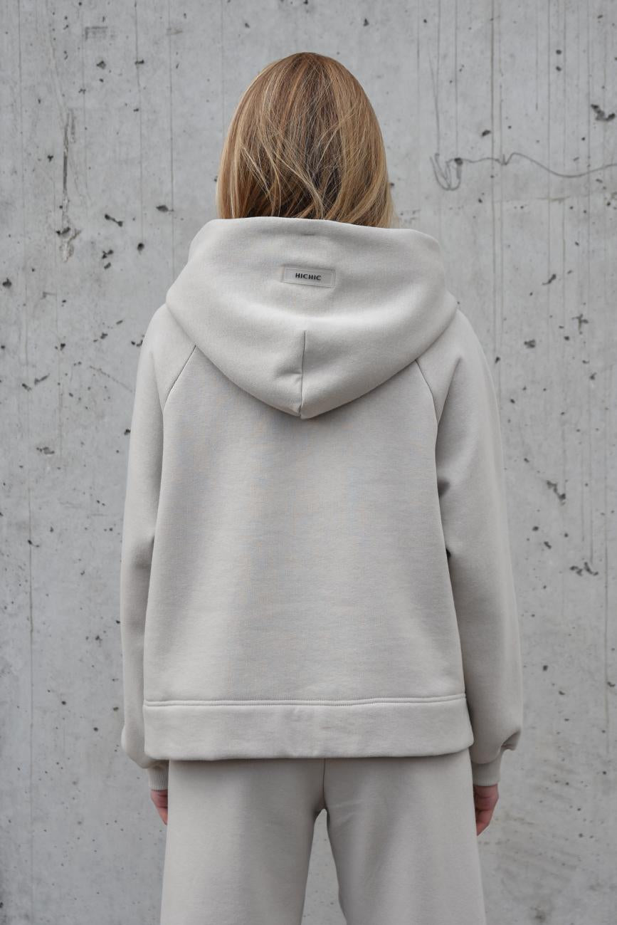 BÉŽOVÁ MIKINA S KAPUCÍ HICHIC BeGandalf Hoodie