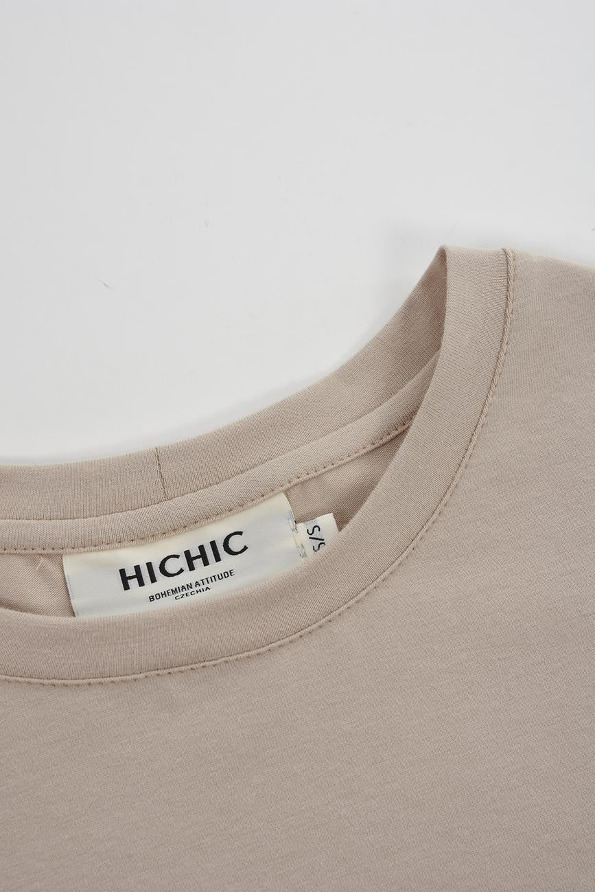 OVERSIZED BÉŽOVÉ TRIČKO HICHIC First