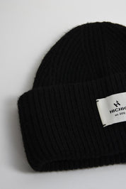 ČERNÁ KAŠMÍROVÁ ČEPICE BEANIE HICHIC LuxeKnit