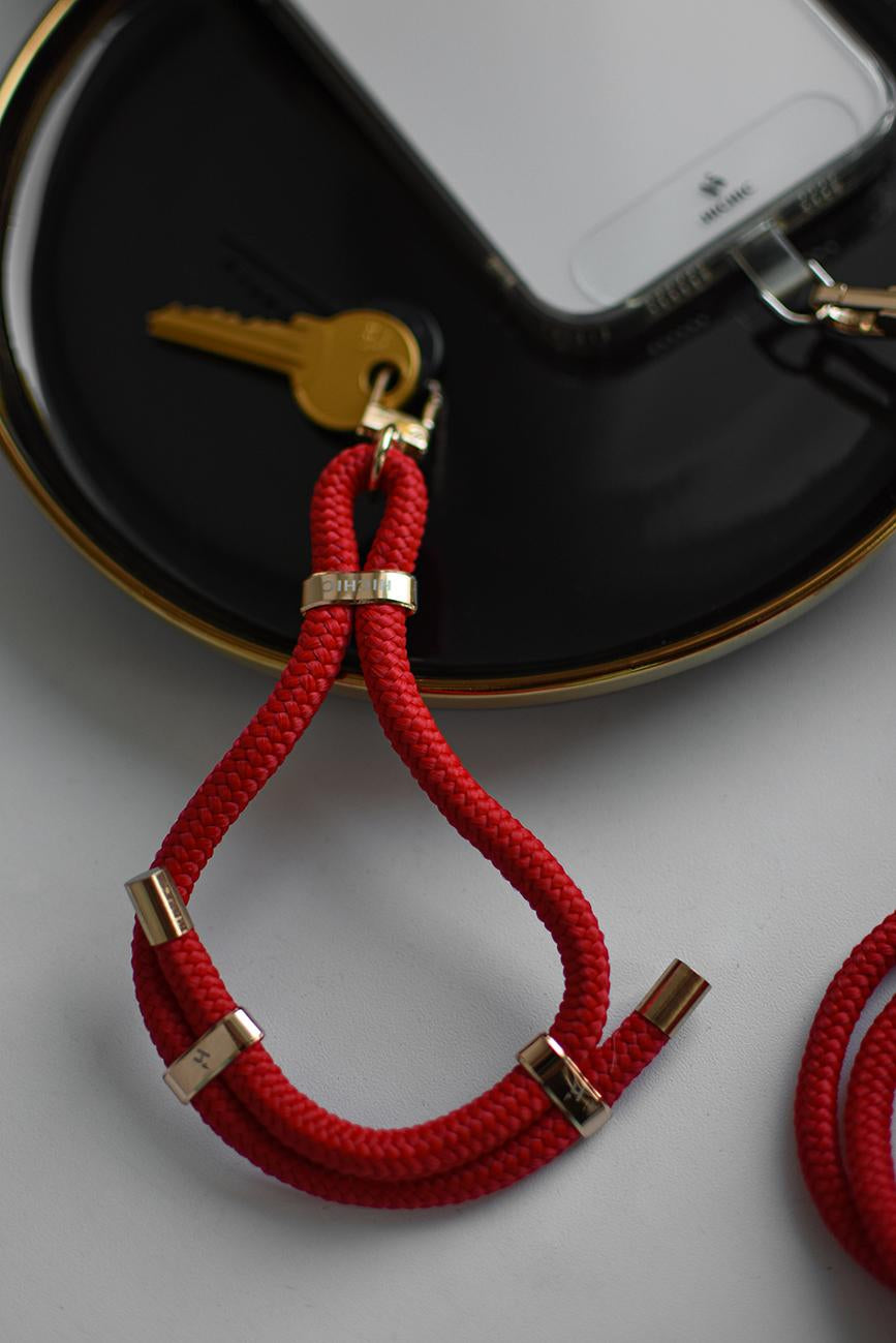 ČERVENÁ UNIČENKA S KARABINOU HICHIC ChilliRedGold
