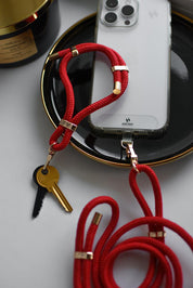 ČERVENÁ ŠŇŮRKA NA TELEFON HICHIC UniŠpagát ChineseRedGold