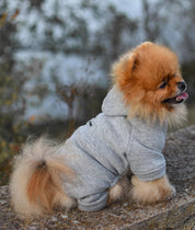 ŠEDÝ ZIMNÍ OBLEČEK PRO PSA HICHIC Hoodie DOGverall