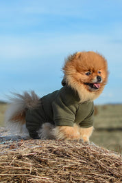 ZATEPLENÝ OBLEČEK PRO PSA KHAKI HICHIC Hoodie DOGverall