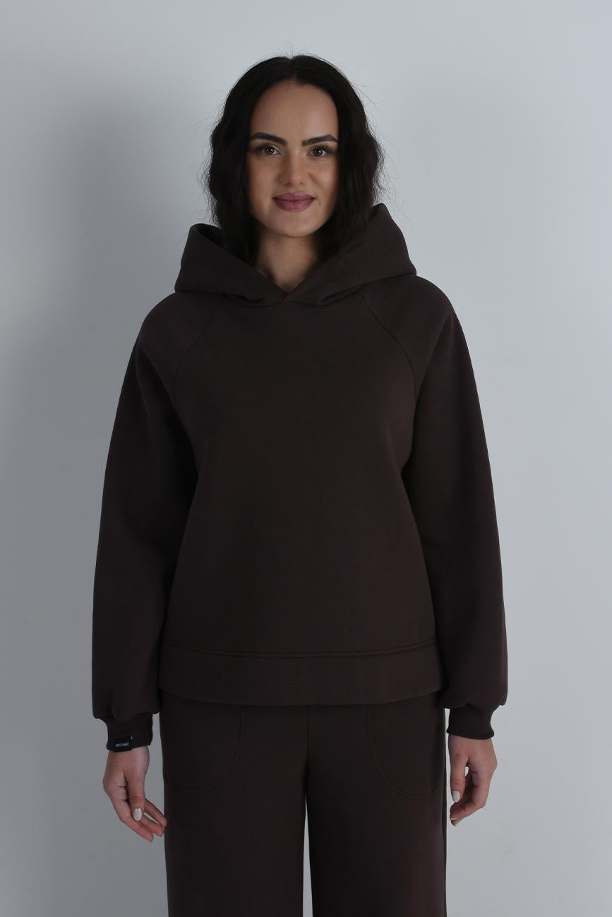 HNĚDÁ MIKINA S KAPUCÍ HICHIC BeGandalf Hoodie