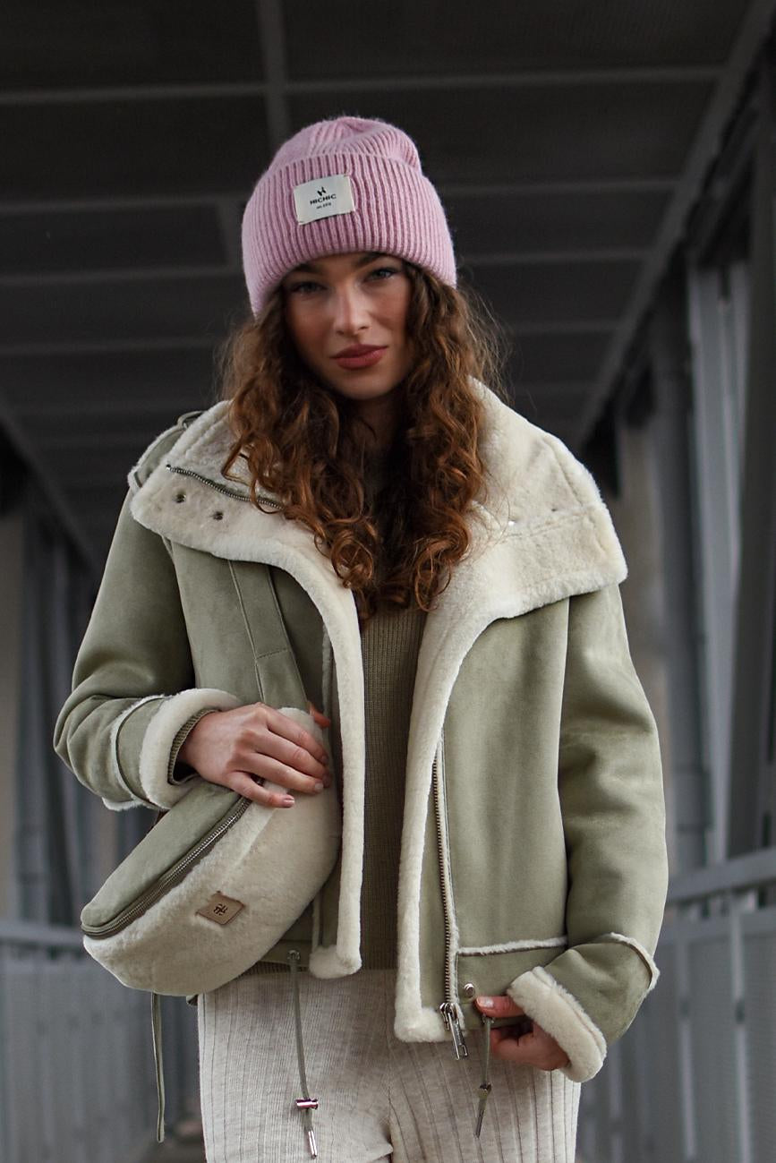 RŮŽOVÁ KAŠMÍROVÁ ČEPICE DÁMSKÁ HICHIC LuxeKnit