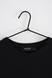 MINIMALISTICKÉ ČERNÉ ŠATY S ROZPARKEM HICHIC Mina