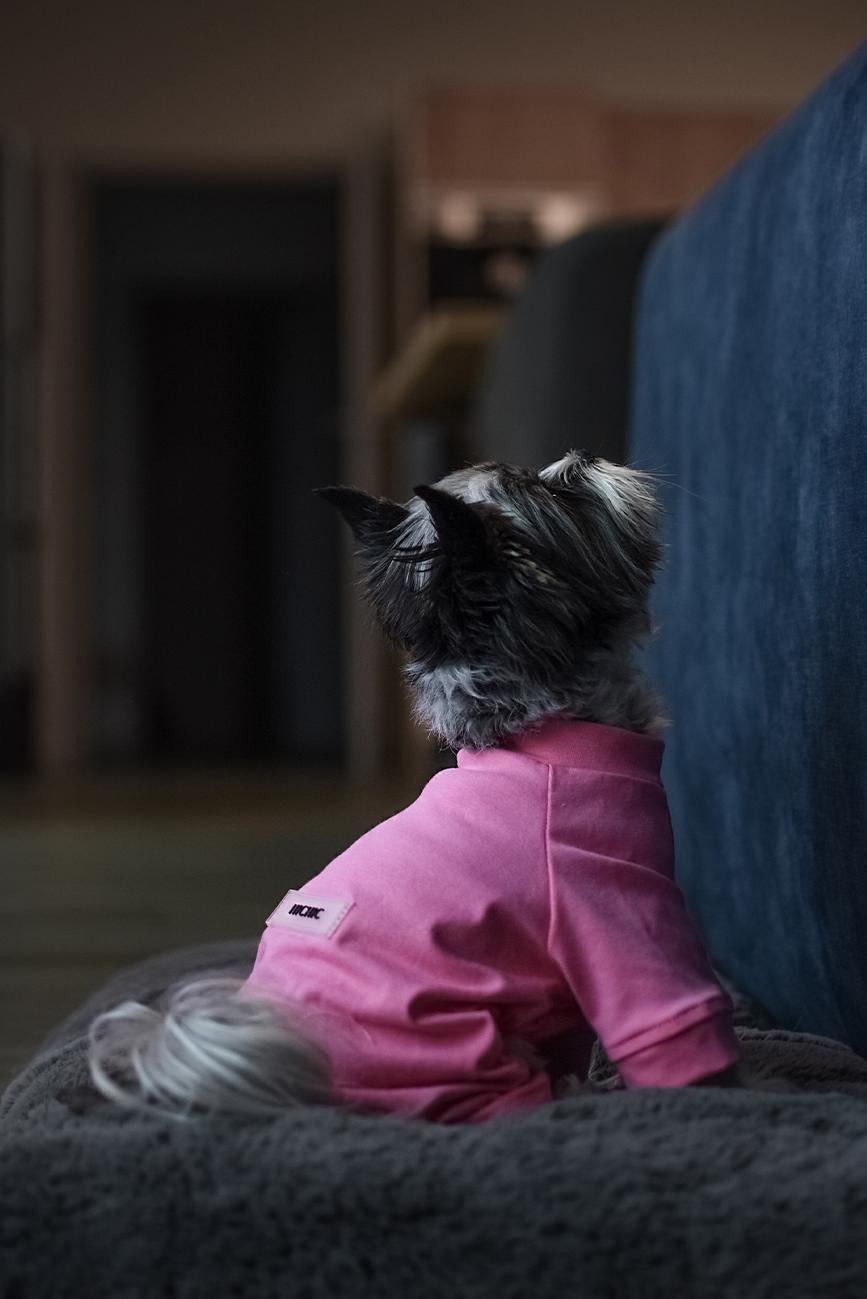 OBLEČEK PRO POMERANIANA HICHIC DOGverall růžový