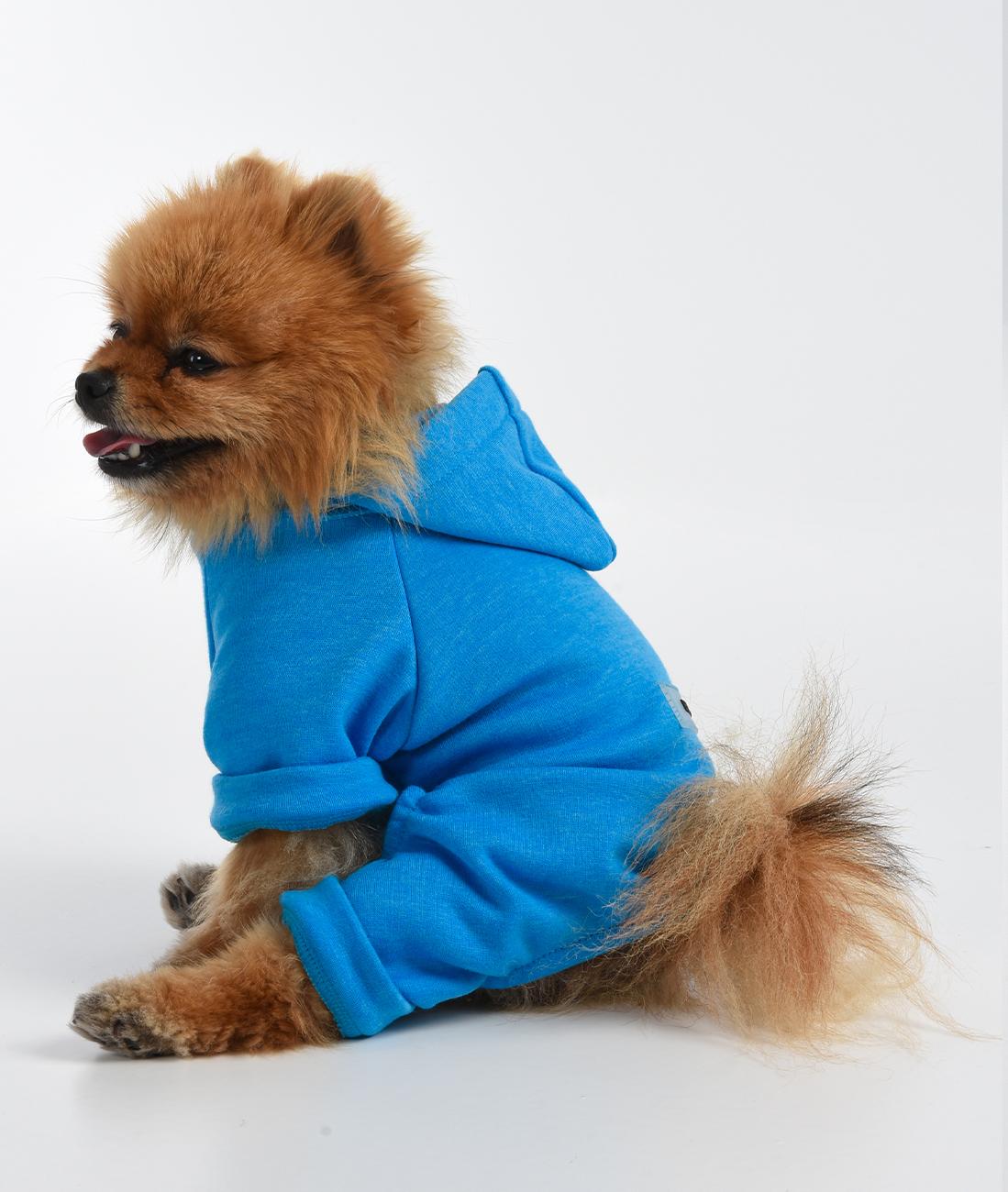 MODRÝ OVERAL PRO PSA S KAPUCÍ HICHIC Hoodie DOGverall
