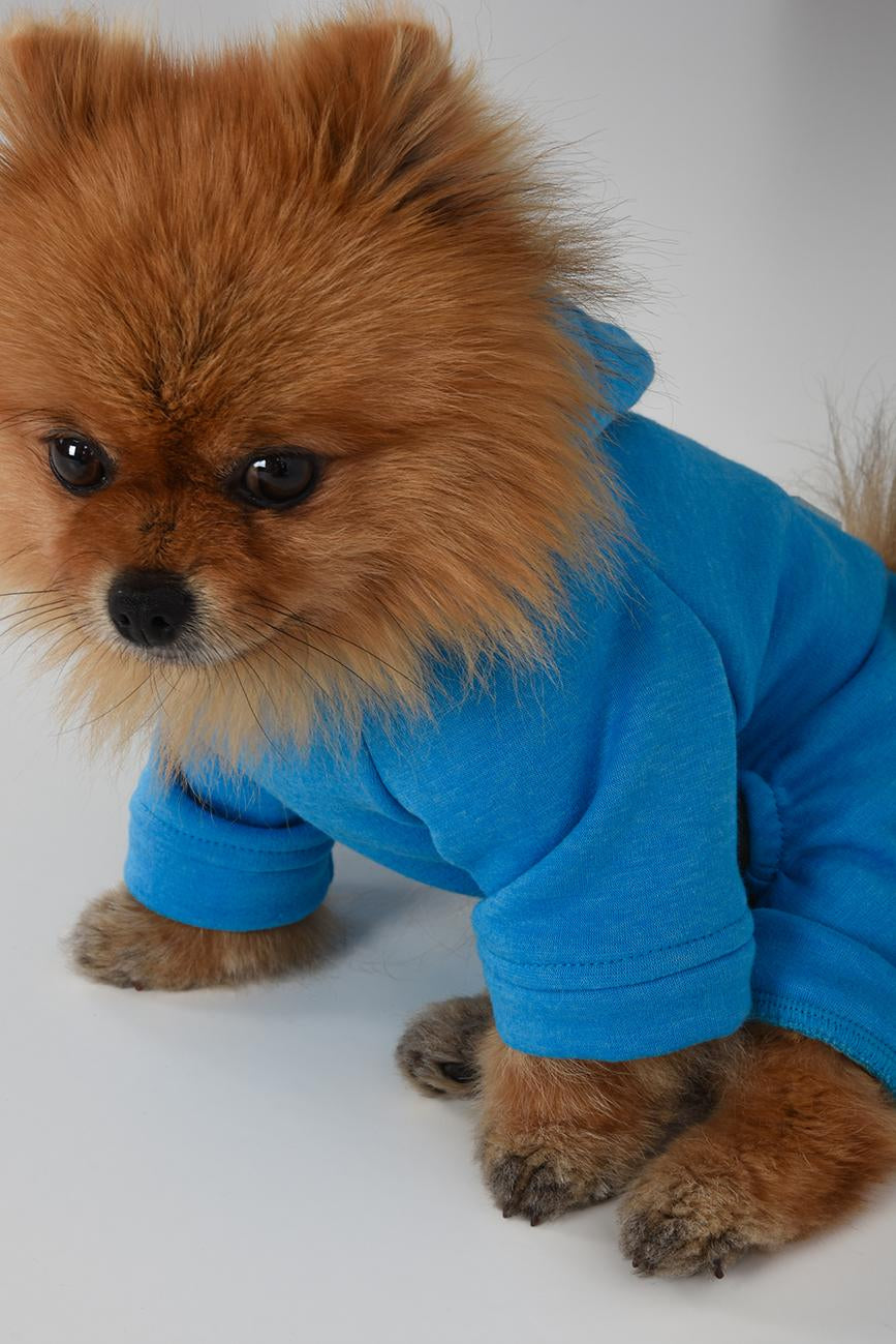 MODRÝ OVERAL PRO PSA S KAPUCÍ HICHIC Hoodie DOGverall