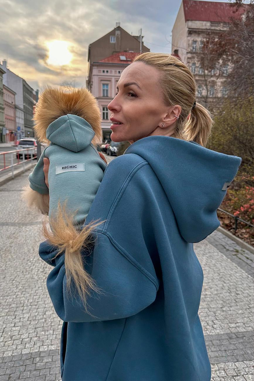 ZELENÝ PSÍ OVERAL S KAPUCÍ Hoodie DOGverall