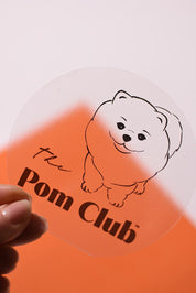 PRŮHLEDNÁ SAMOLEPKA POMERANIAN 60 mm The Pom Club