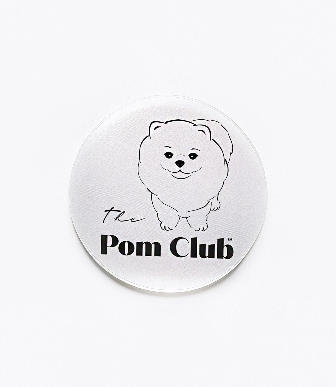 PRŮHLEDNÁ SAMOLEPKA S POMERANIANEM 90 mm The Pom Club