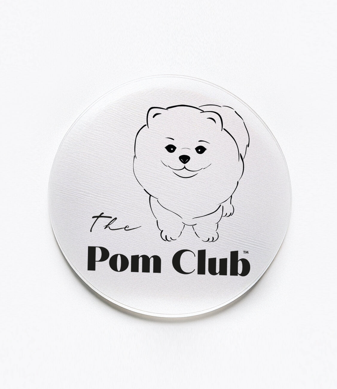 PRŮHLEDNÁ SAMOLEPKA POMERANIAN 110 mm The Pom Club