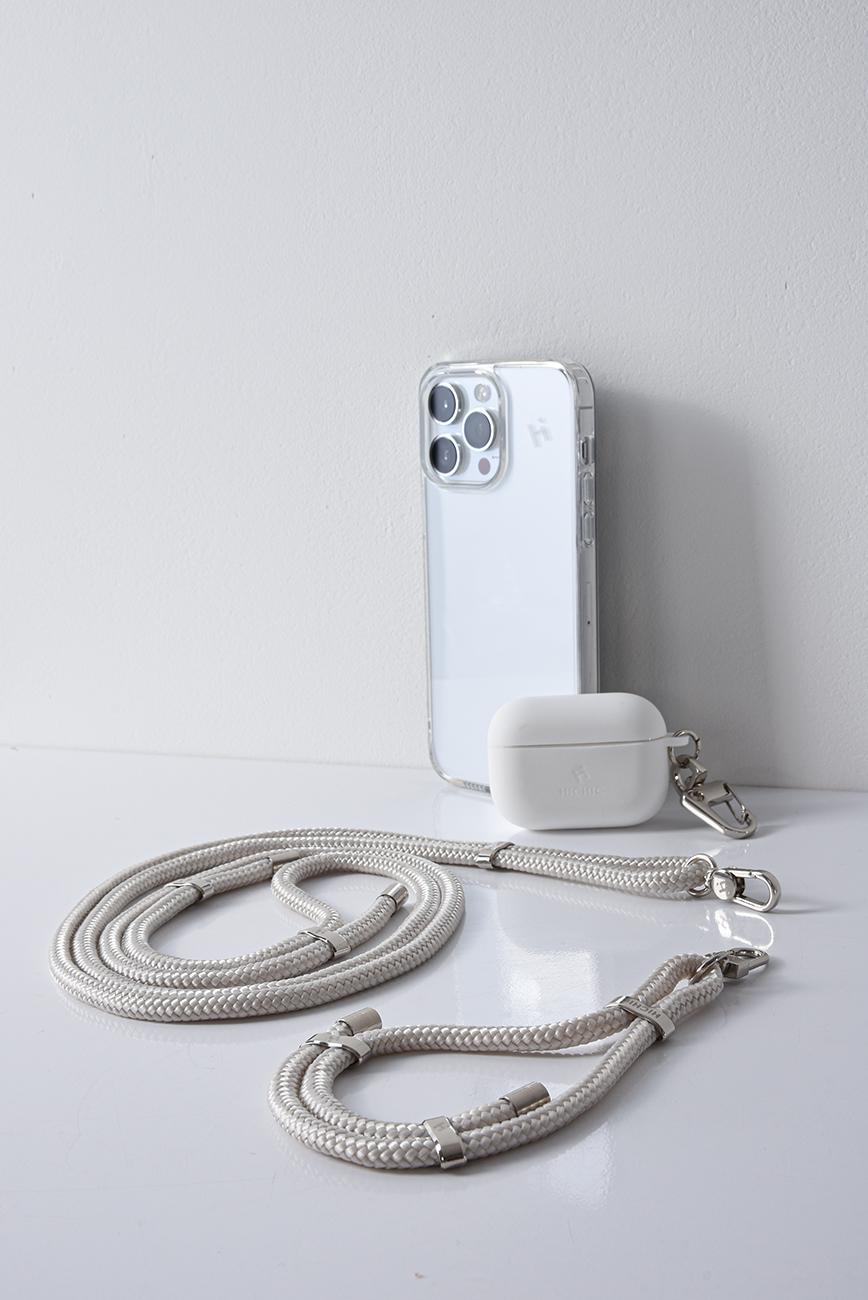 ŠŇŮRKA NA ZÁPĚSTÍ S KARABINOU HICHIC WhiteSilver