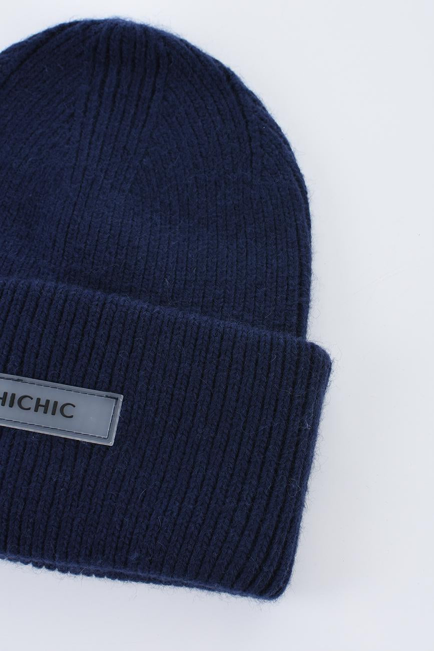 TMAVĚ MODRÁ ČEPICE BEANIE HICHIC CoreKnit