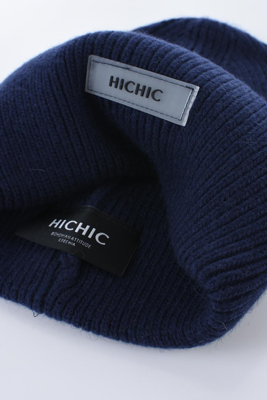 TMAVĚ MODRÁ ČEPICE BEANIE HICHIC CoreKnit