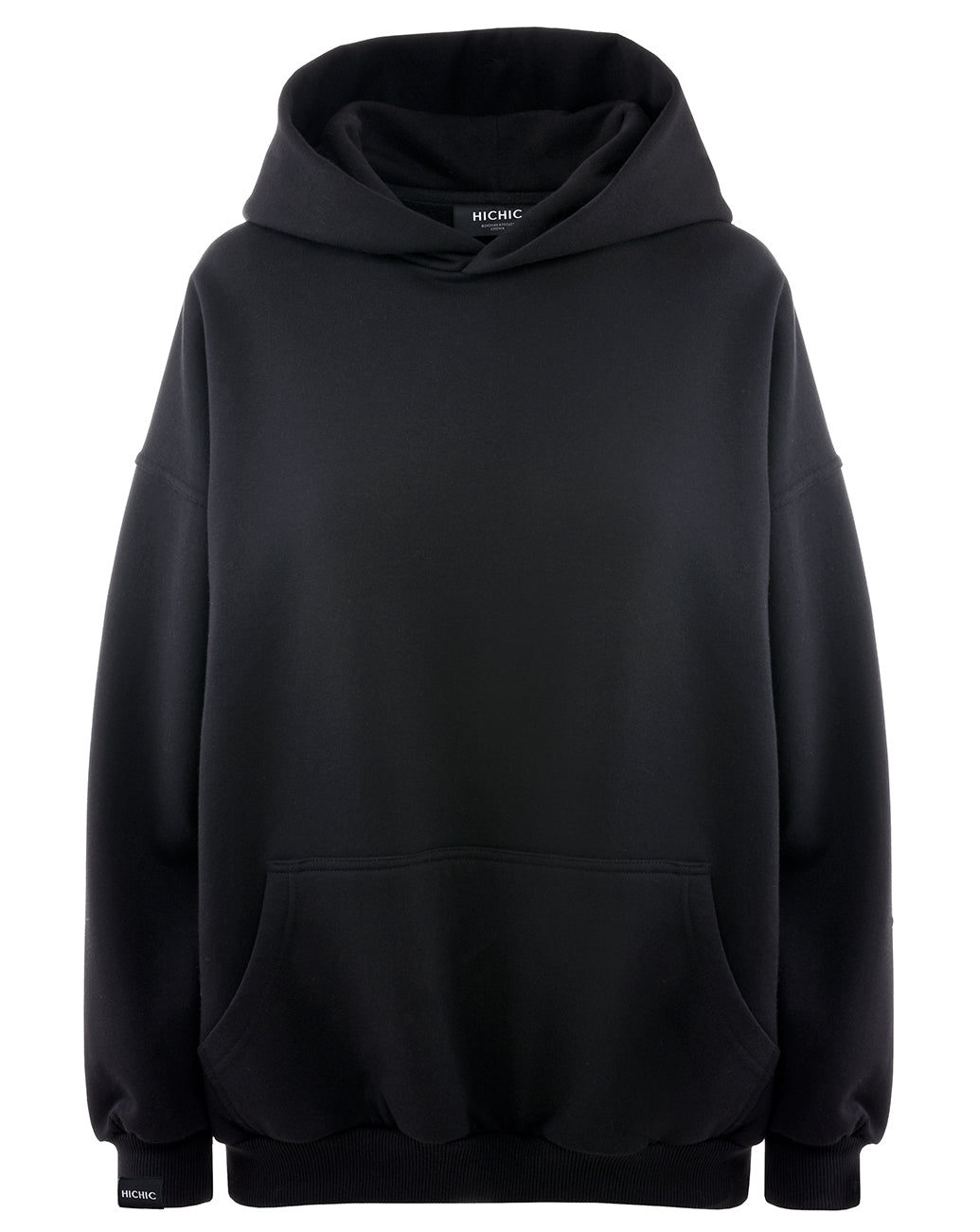 Hoodie noir oversize sale