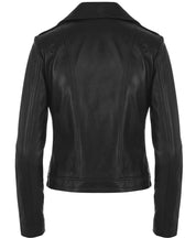 BLACK ZIPPER LEATHER JACKET HICHIC Denerys