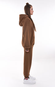 TEPLÁKY OVERSIZED HNĚDÉ HICHIC SweetPants