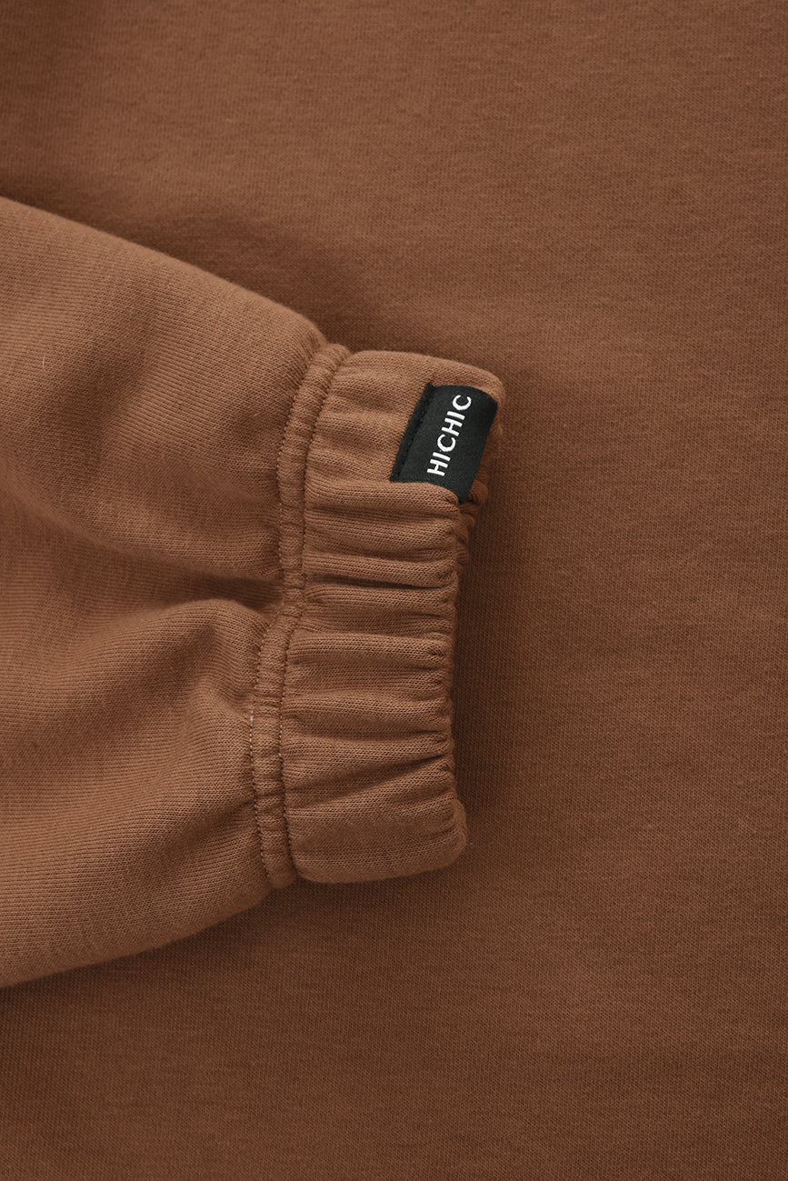 TEPLÁKY OVERSIZED HNĚDÉ HICHIC SweetPants
