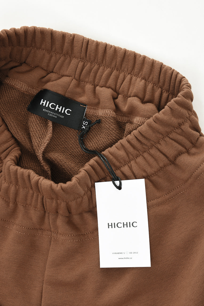 TEPLÁKY OVERSIZED HNĚDÉ HICHIC SweetPants