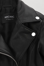 BLACK LEATHER JACKET HICHIC Denerys