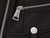 BLACK LEATHER JACKET HICHIC Denerys