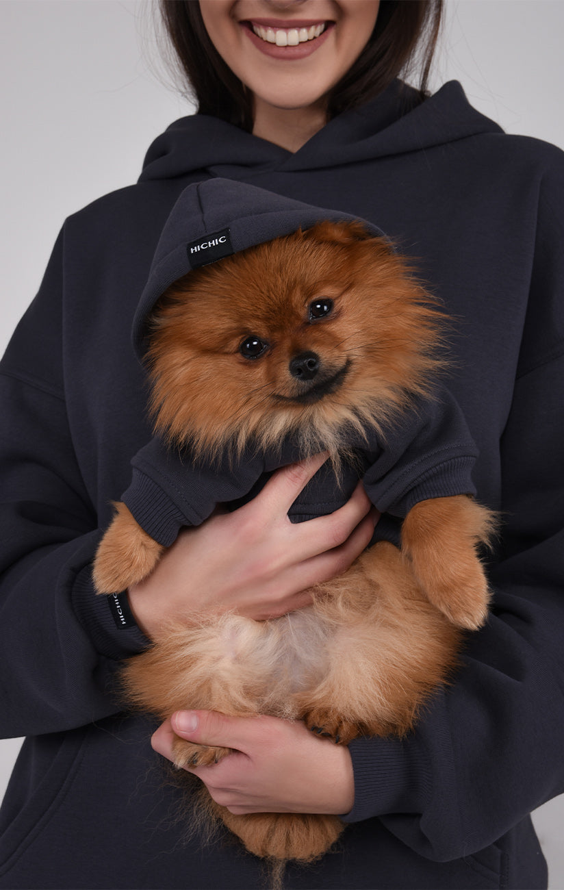 ANTRACITOVÁ MIKINA PRO PSA HICHIC Doggie