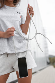 OBAL NA MOBIL NA KRK / CROSSBODY šedý HICHIC