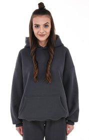 OVERSIZED MIKINA S KAPUCÍ ANTRACIT HICHIC Moodie