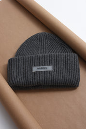 ANTHRACITE BEANIE HAT HICHIC LuxeKnit