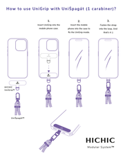 SOLID TEXTILE PHONE GRIP HICHIC UniGrip AllBLack 