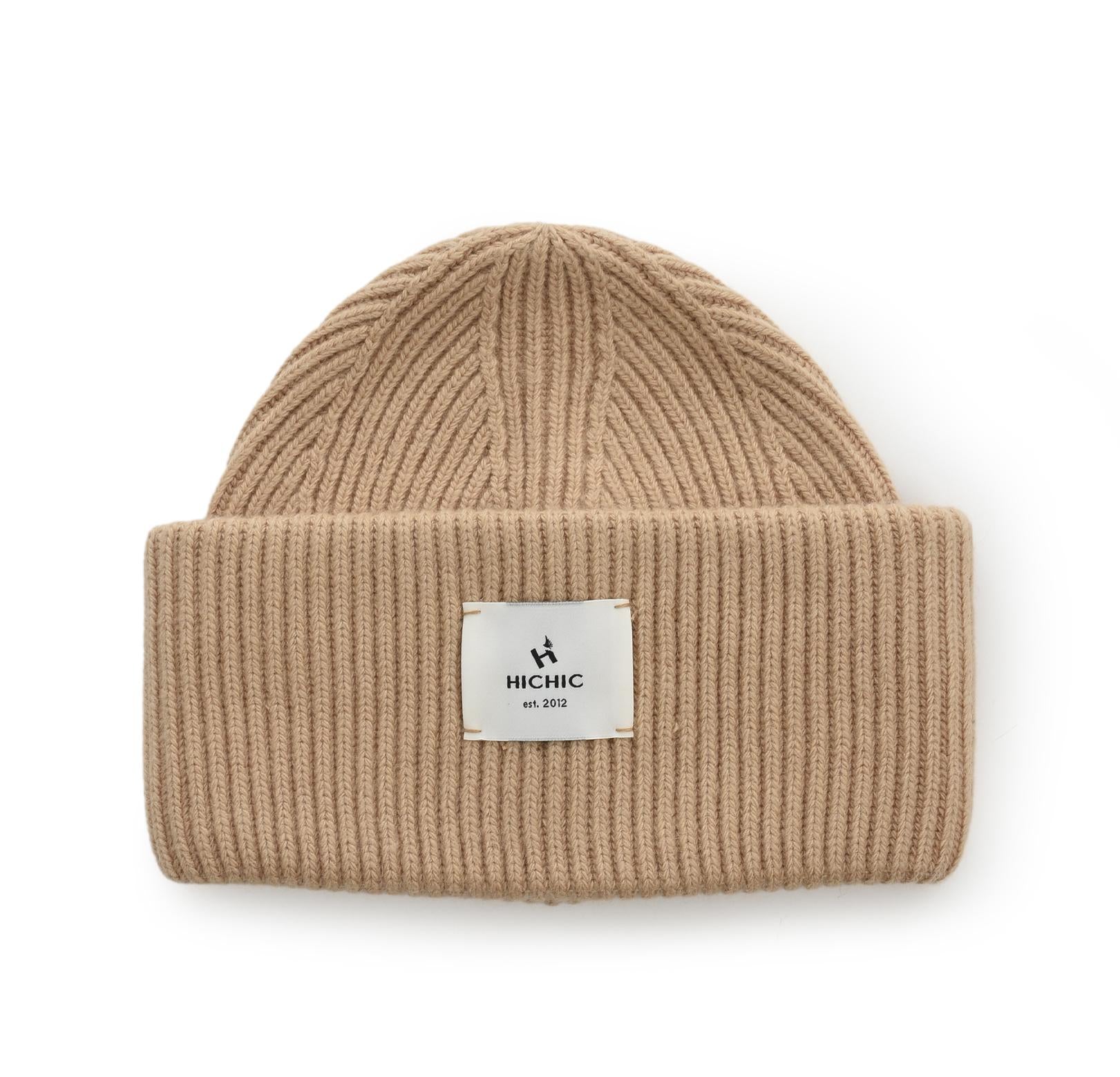 BEIGE HAT BEANIE HICHIC LuxeKnit