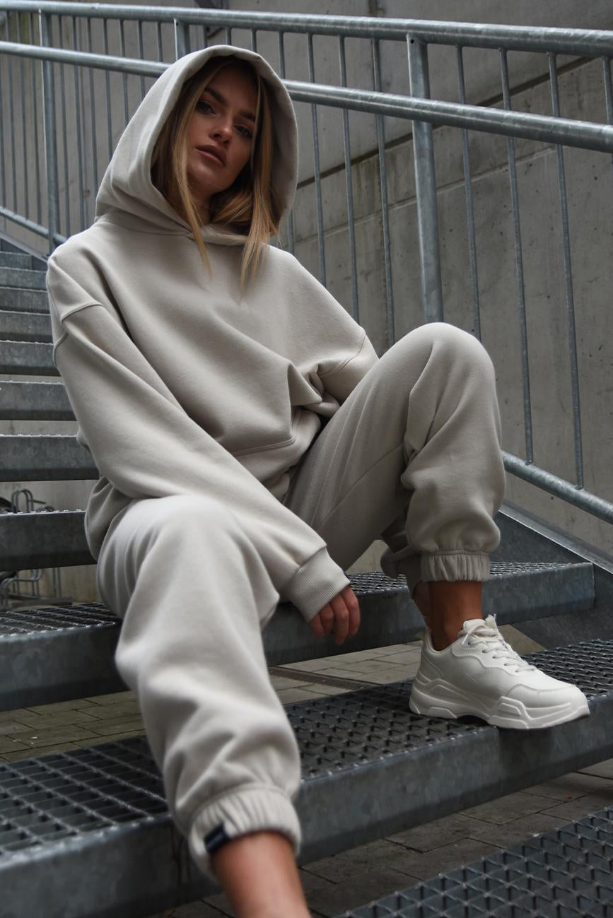 BEIGE OVERSIZED SWEATSHIRT HICHIC Moodie
