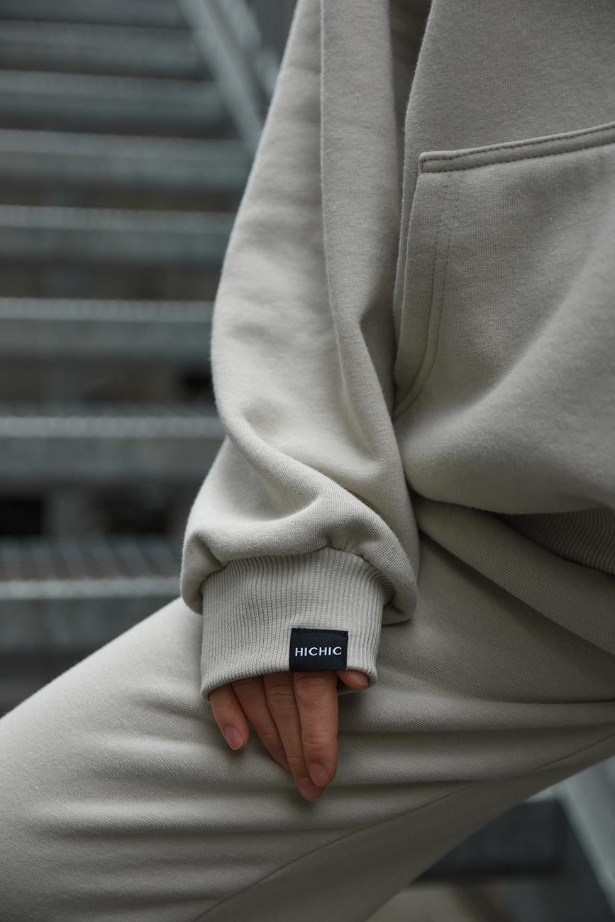 BEIGE OVERSIZED SWEATSHIRT HICHIC Moodie