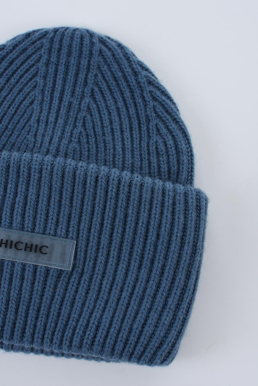 RIBBED CASHMERE HAT HICHIC LuxeKnit 