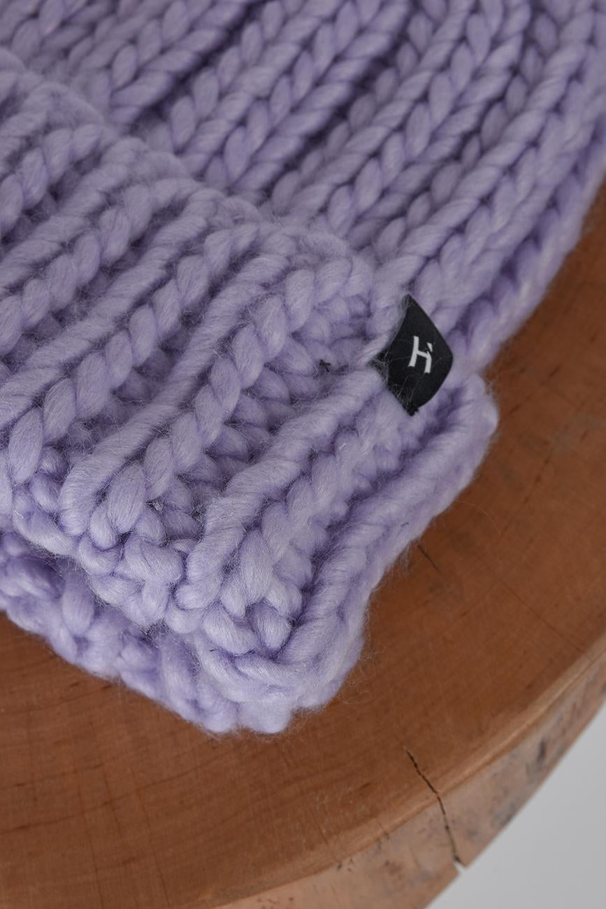 CHUNKY WOOL CAP HICHIC lilac