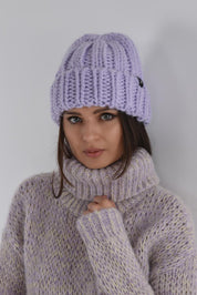 CHUNKY WOOL CAP HICHIC lilac