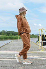 OVERSIZED MIKINA S KAPUCÍ HNĚDÁ HICHIC Moodie