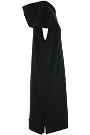 LONG HOODED TRACKSUIT DRESS BLACK HICHIC Kylie Long