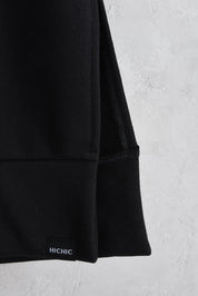 LONG HOODED TRACKSUIT DRESS BLACK HICHIC Kylie Long