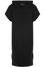 LONG HOODED TRACKSUIT DRESS BLACK HICHIC Kylie Long