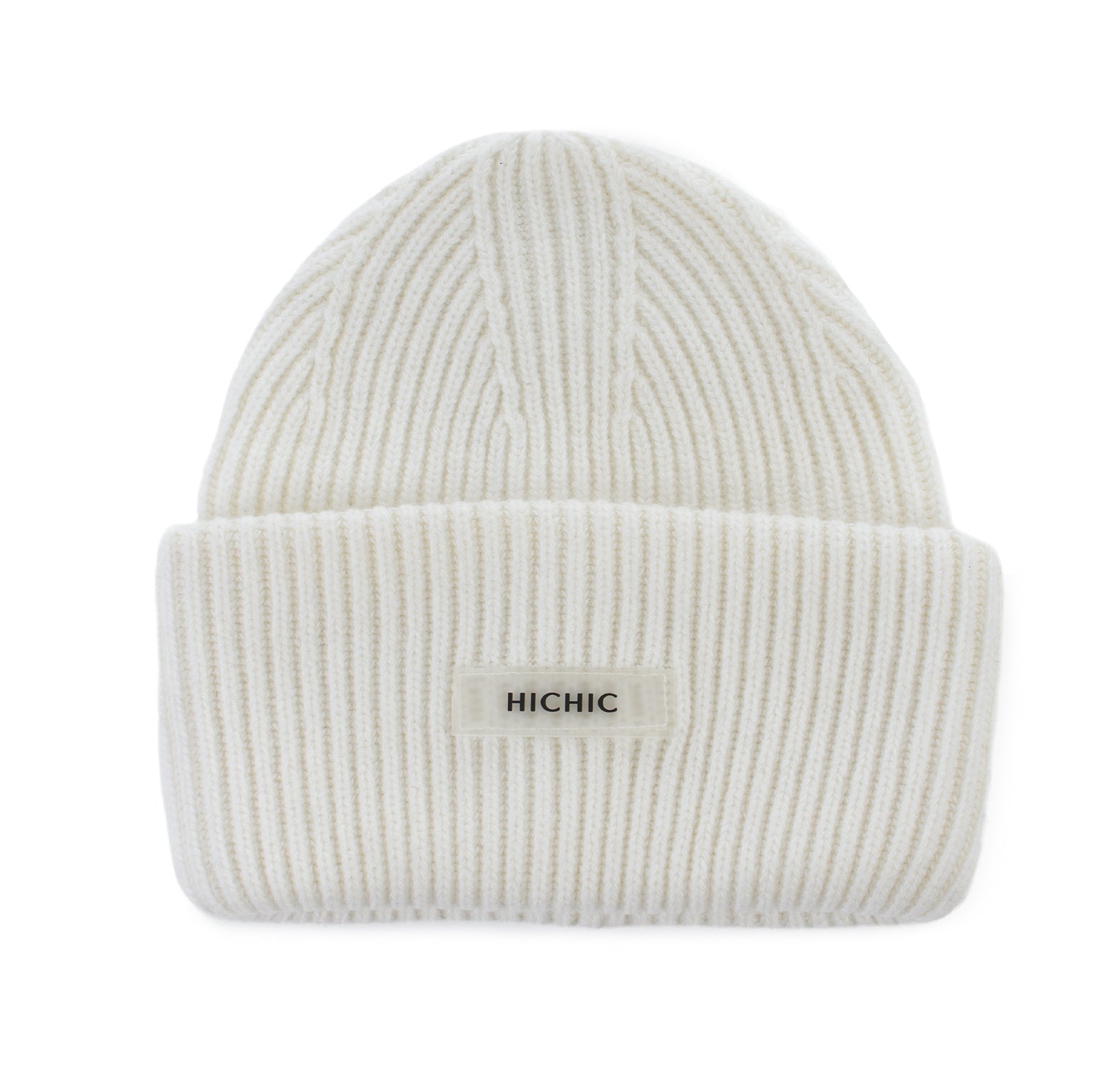 CREAM HAT BEANIE HICHIC LuxeKnit