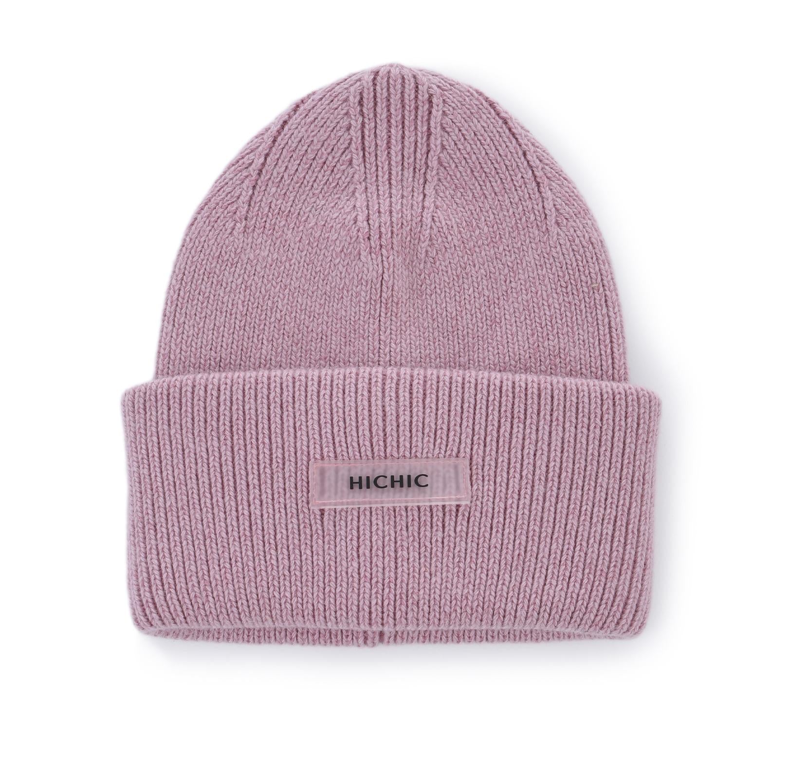 CASHMERE HAT LADIES PINK HICHIC CoreKnit