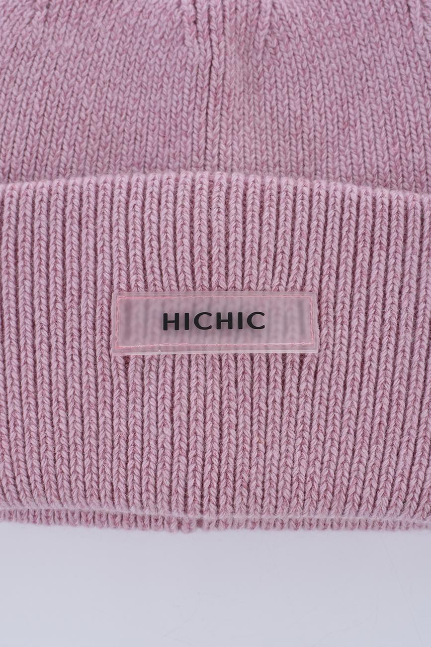 CASHMERE HAT LADIES PINK HICHIC CoreKnit