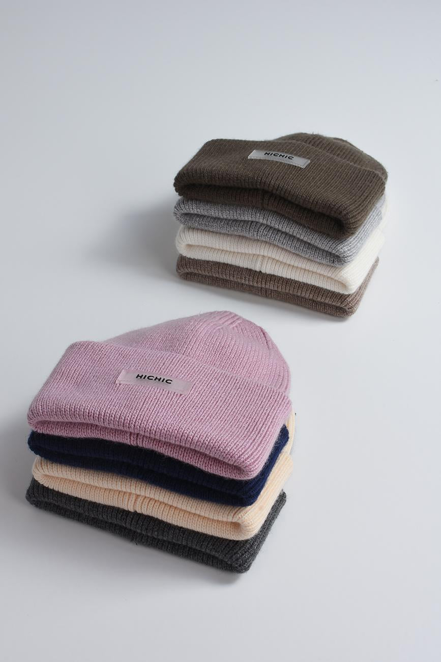 CASHMERE HAT LADIES PINK HICHIC CoreKnit