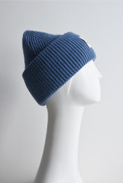 BLUE CASHMERE BEANIE HICHIC LuxeKnit