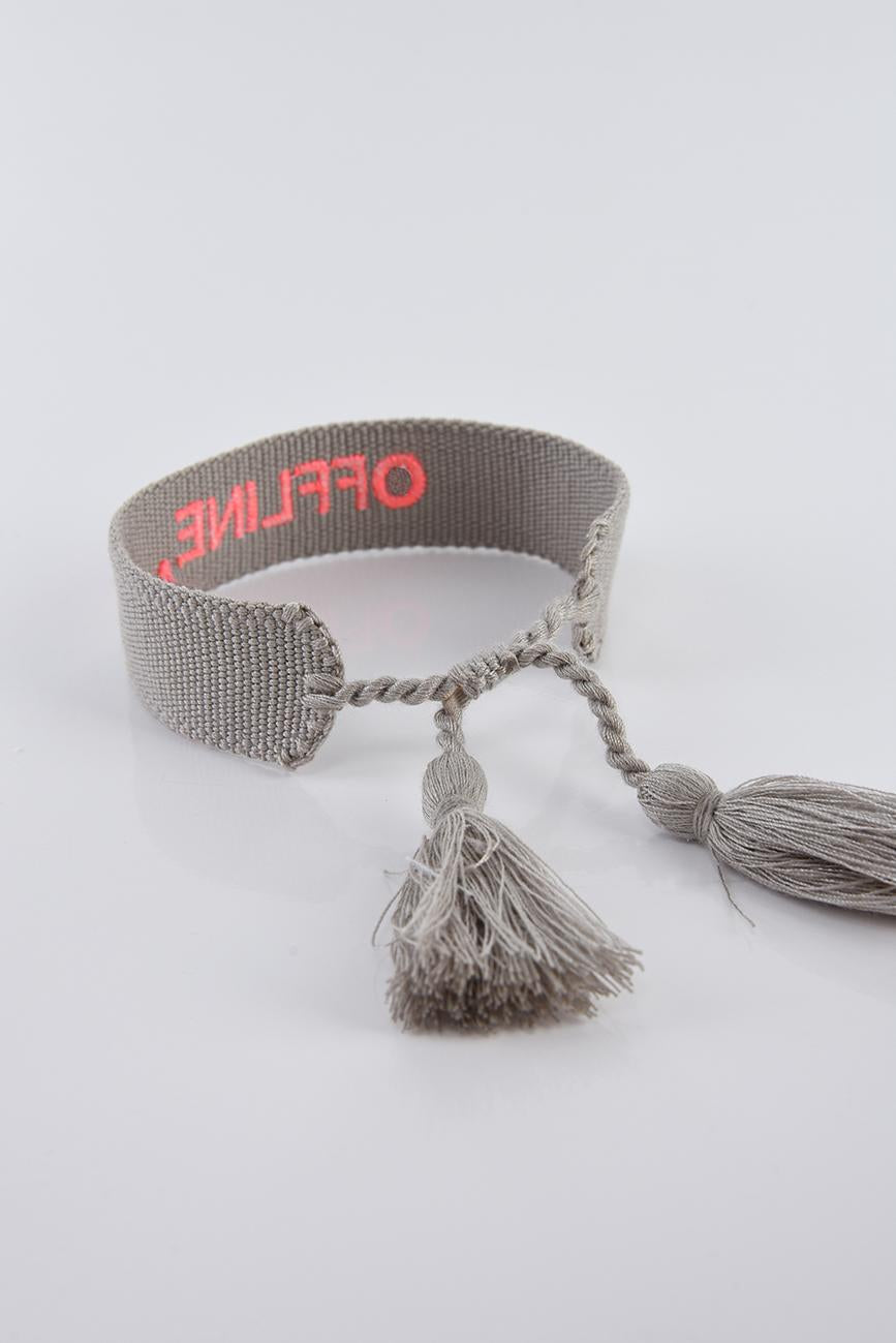 GRAY KNITTED BRACELET OFFLINE Hichic