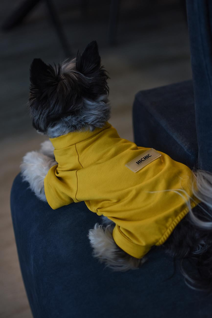 DOG OUTFIT HICHIC DOGoverall yellow