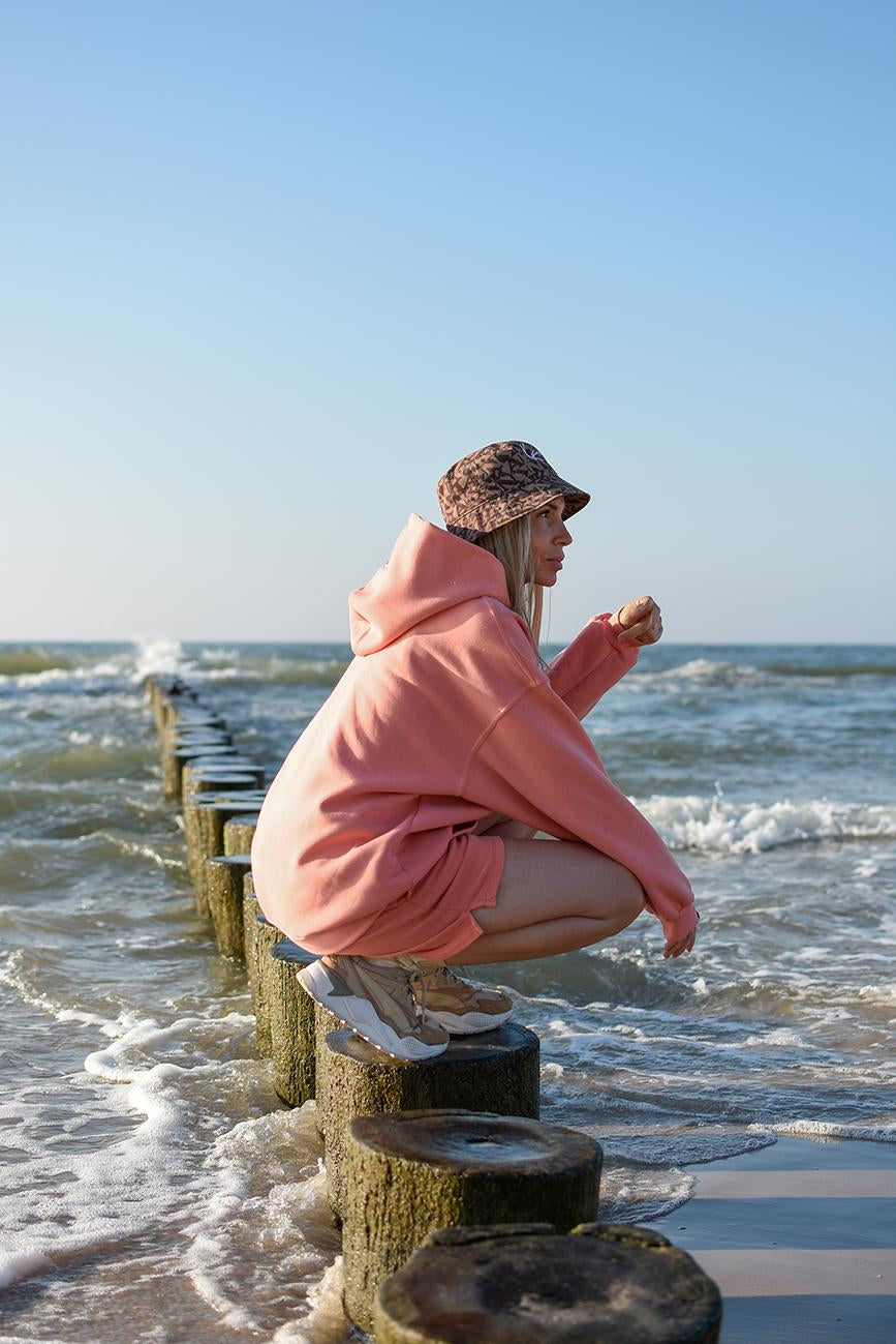 PEACH PINK OVERSIZED SWEATSHIRT HICHIC Moodie